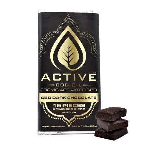 Active CBD Oil Dark Chocolate Bar